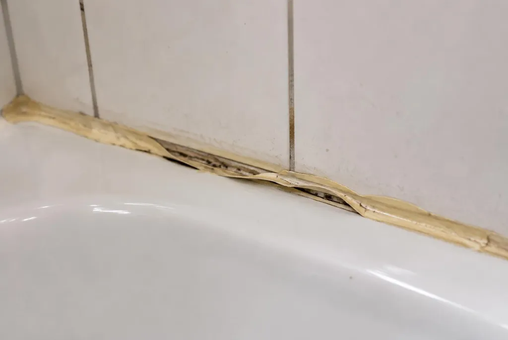 Kitbedrijf Heiloo – loslatende kit naast het bad